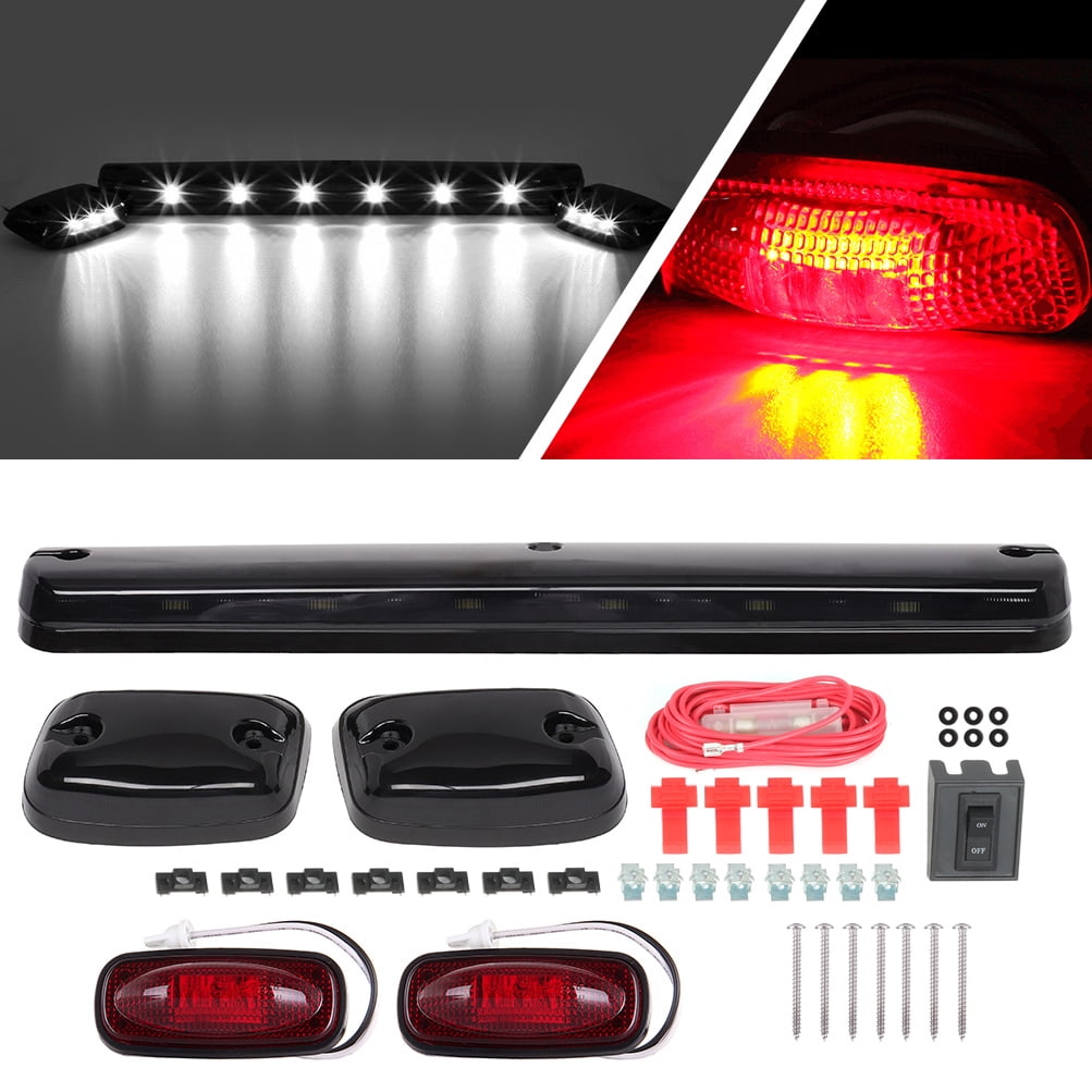 SCITOO 12 Led Smoke/White Len 956BP-SC Cab Marker Roof Running Top ...