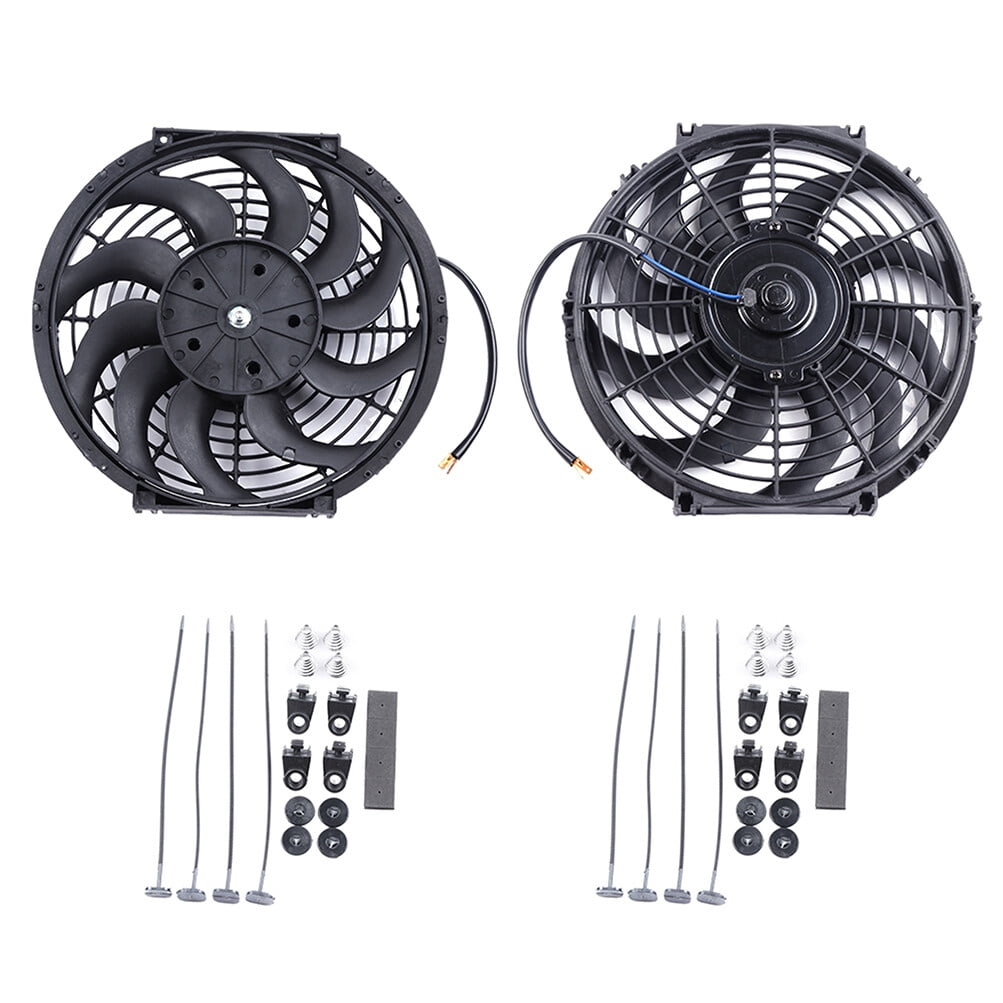 SCITOO 12inch Slim Radiator Cooling Fan Push Pull Electric 12V Mount ...