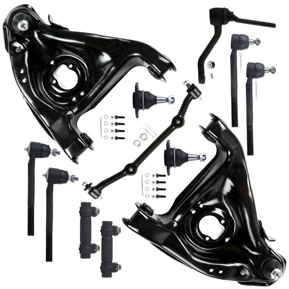 SCITOO 12pcs Front Suspension Kit Center Link Tie Rod Ends Lower Control Arms Upper Ball Joints Idler Arm Adjusting Sleeve for Chevrolet Blazer S10 for GMC Jimmy Sonoma for Isuzu Hombre DS1047 ES3380T