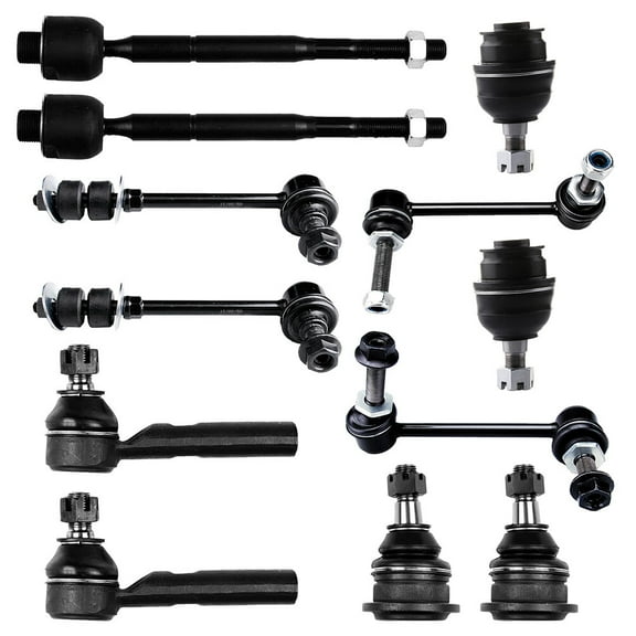 SCITOO 12pcs Suspension Kit Front Inner Outer Tie Rod Front Lower Upper Ball Joint Front Sway Bar Rear Sway Bar for Lexus GX470 for Toyota 4Runner ES80378 EV80379 K500017 K500018 K80469 K90677 K90683