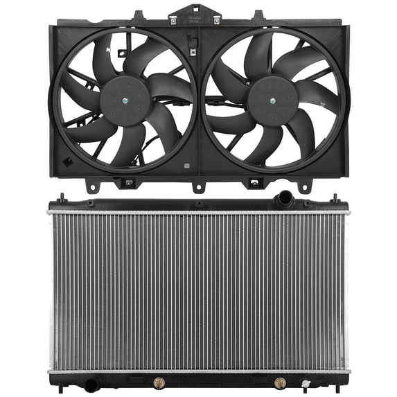 SCITOO 13403 Radiator 623300 Radiator Cooling Fan Assembly Fit for 2014-2018 for INFINITI for Q50 3.5L 2014-2015 for INFINITI for Q50 3.7L