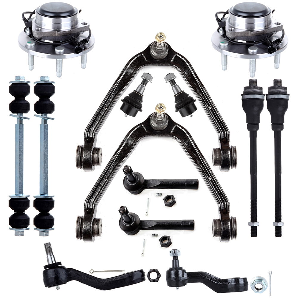 SCITOO 14pcs Front Upper Control Arm Idler Arm Pitman Arm Tie Rods Sway