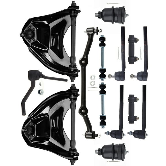 SCITOO 14pcs Suspension Kit For 1996-2003 For Chevy S10 1996-2005 Blazer w/ Suspension Parts Upper Control Arm Lower Ball Joint Sway Bar Center Link Outer Inner Tie Rod End Adjusting Sleeve Idler Arm