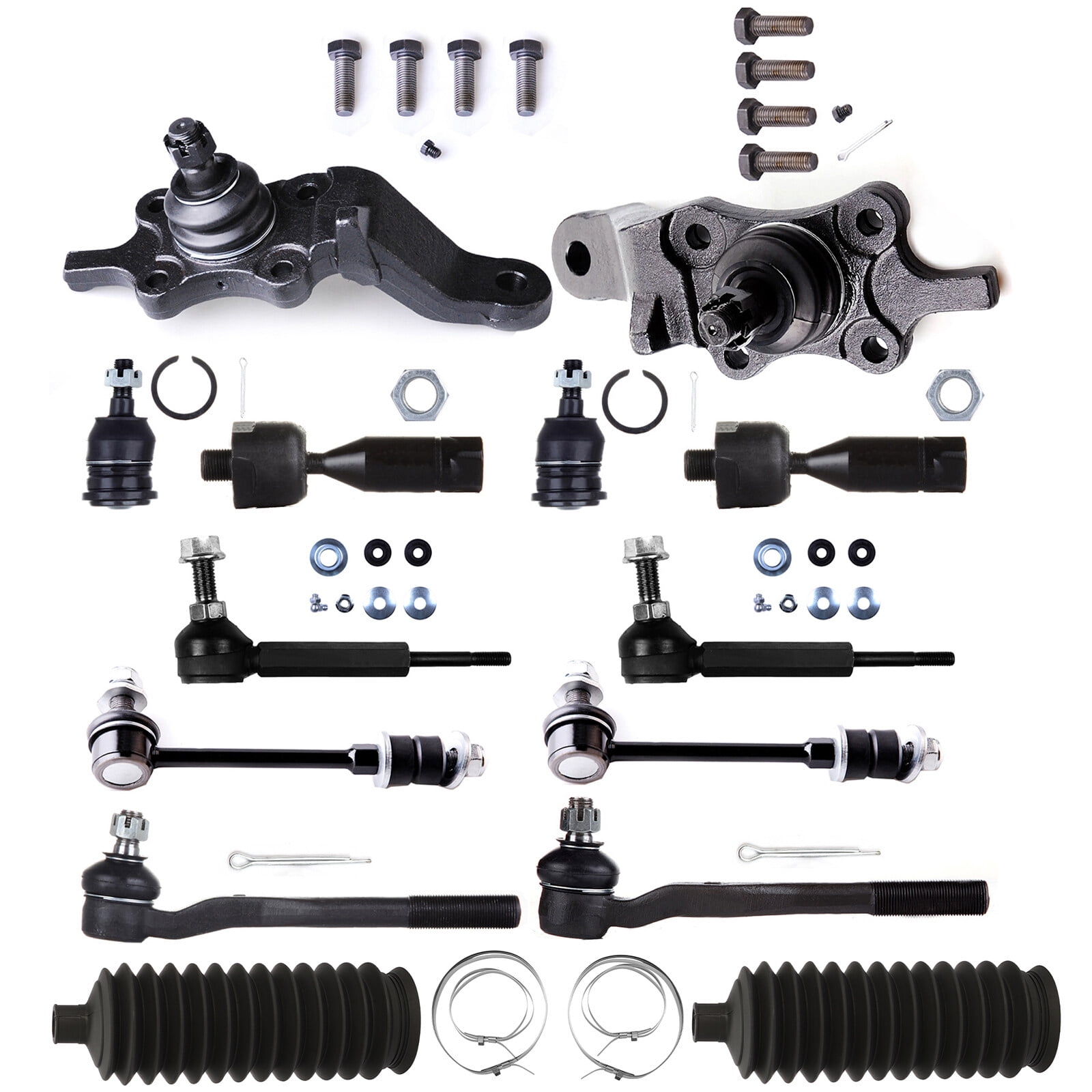SCITOO 14pcs Suspension Kit Upper Lower Ball Joint Inner Outer Tie Rod ...