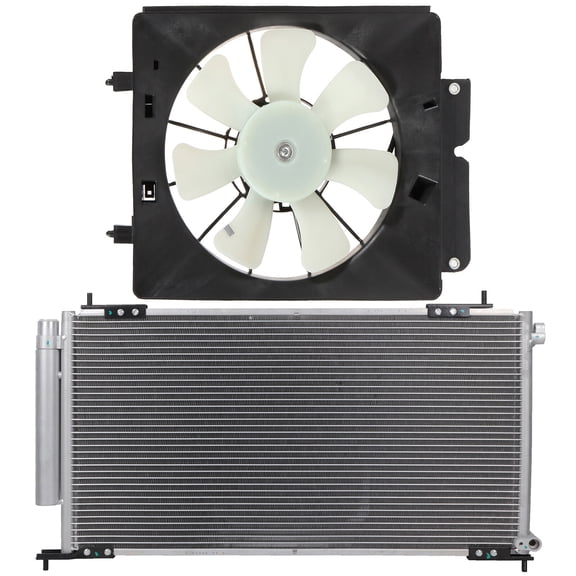 SCITOO 167110V110 Cooling Fan*1+ 13270 Radiator*1 Fit for 2017 for Toyota for Camry