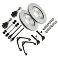 thumbnail image 1 of SCITOO 16pcs Front Upper Control Arm Tie Rod Ends Sway Bar Links Brake Pad Rotor For Cadillac Escalade For Chevy Avalanche 1500 Silverado 1500 Suburban 1500 Tahoe For GMC Sierra 1500 Yukon 1500, 1 of 4