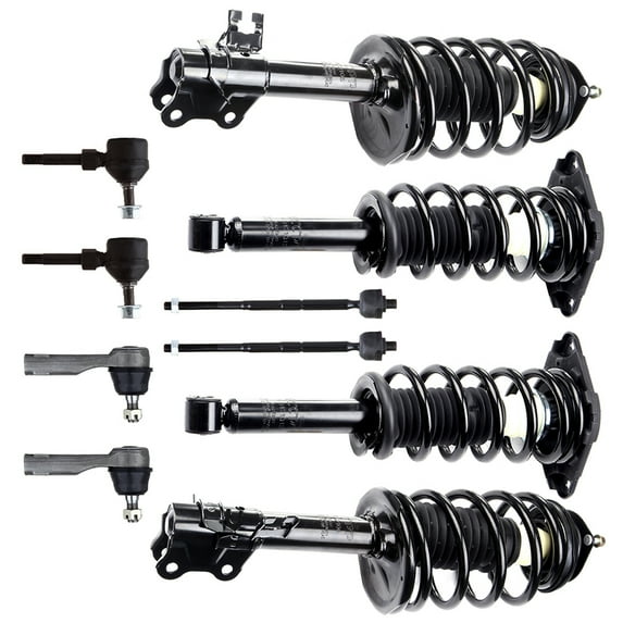 SCITOO 171312 172105 172106 ES2814RL Front and Rear pair Strut Spring Assembly Tie Rod End Stabilizer Bar Link Kit Fits 2002 2003 2004 2005 2006 for Nissan Sentra