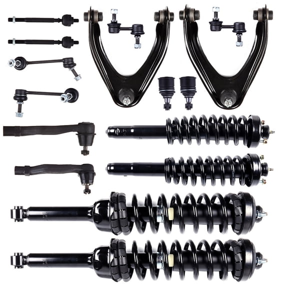 SCITOO 171325 171583L 171583R Front and Rear pair Strut Spring Assembly Tie Rod End Control Arm and Ball Joint Assembly Stabilizer Bar Link Ball Joint Fits 1997 1998 1999 2000 2001 for Honda CR-V