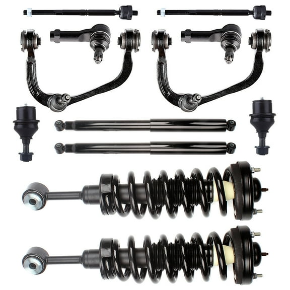 SCITOO 171361 911262 ES3691 EV463 Front Strut Spring Assembly Rear shock absorber Tie Rod End Ball Joint Control Arm and Ball Joint Assembly Fits 2004 2005 2006 2007 2008 for Ford F-150