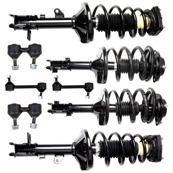 SCITOO 171405 171404 171407 171406 K90358 K90360 Front and Rear pair Strut Spring Assembly Stabilizer Bar Link Fits 2000 2001 2002 2003 2004 2005 2006 for Hyundai Elantra