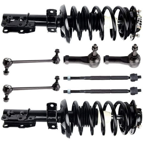 SCITOO 172179L 172179R ES800030 EV80445 Front Strut Spring Assembly Tie Rod End Stabilizer Bar Link Fits 2005 2006 2007 2008 2009 for Chevrolet Cobalt