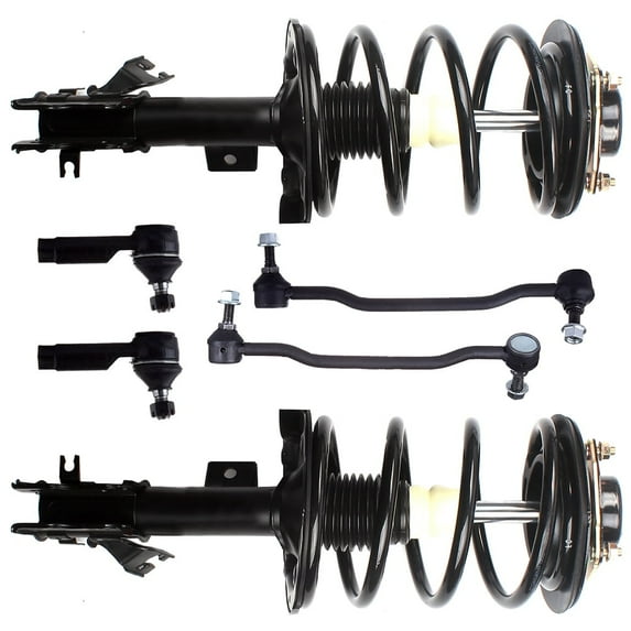SCITOO 172241 172242 ES3438 K90352 K90353 Front Strut Spring Assembly Tie Rod End Stabilizer Bar Link Kit Fits 2004 2005 2006 2007 2008 for Nissan Maxima