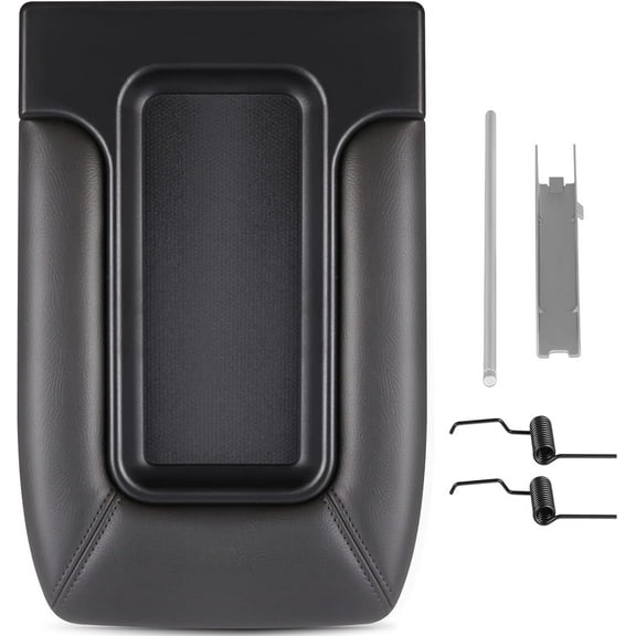 SCITOO 19127364, 19127365, 19127366 Auto Dark Grey Center Console Lid Kit Replacement fit for 2001-2007 for GMC Sierra for Chevrolet Silverado