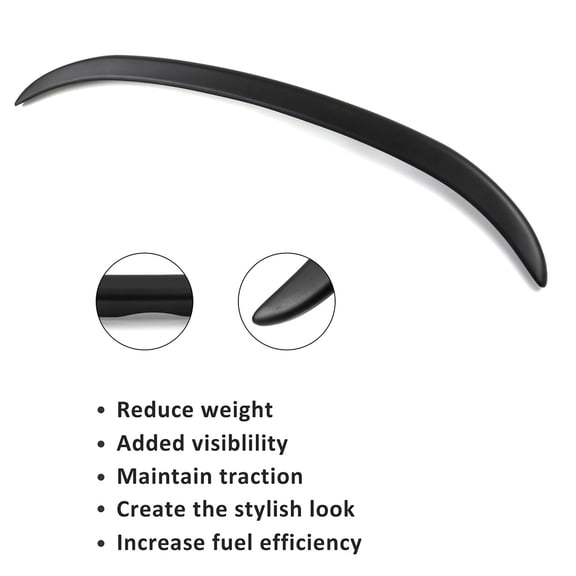 SCITOO 1PC Black ABS Rear Spoiler Wing with Tape for Toyota for Camry 2007-2011
