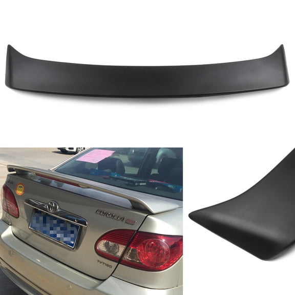 SCITOO 1PC Black ABS Rear Spoiler Wing with Tape for Toyota for Corolla 2003-2013