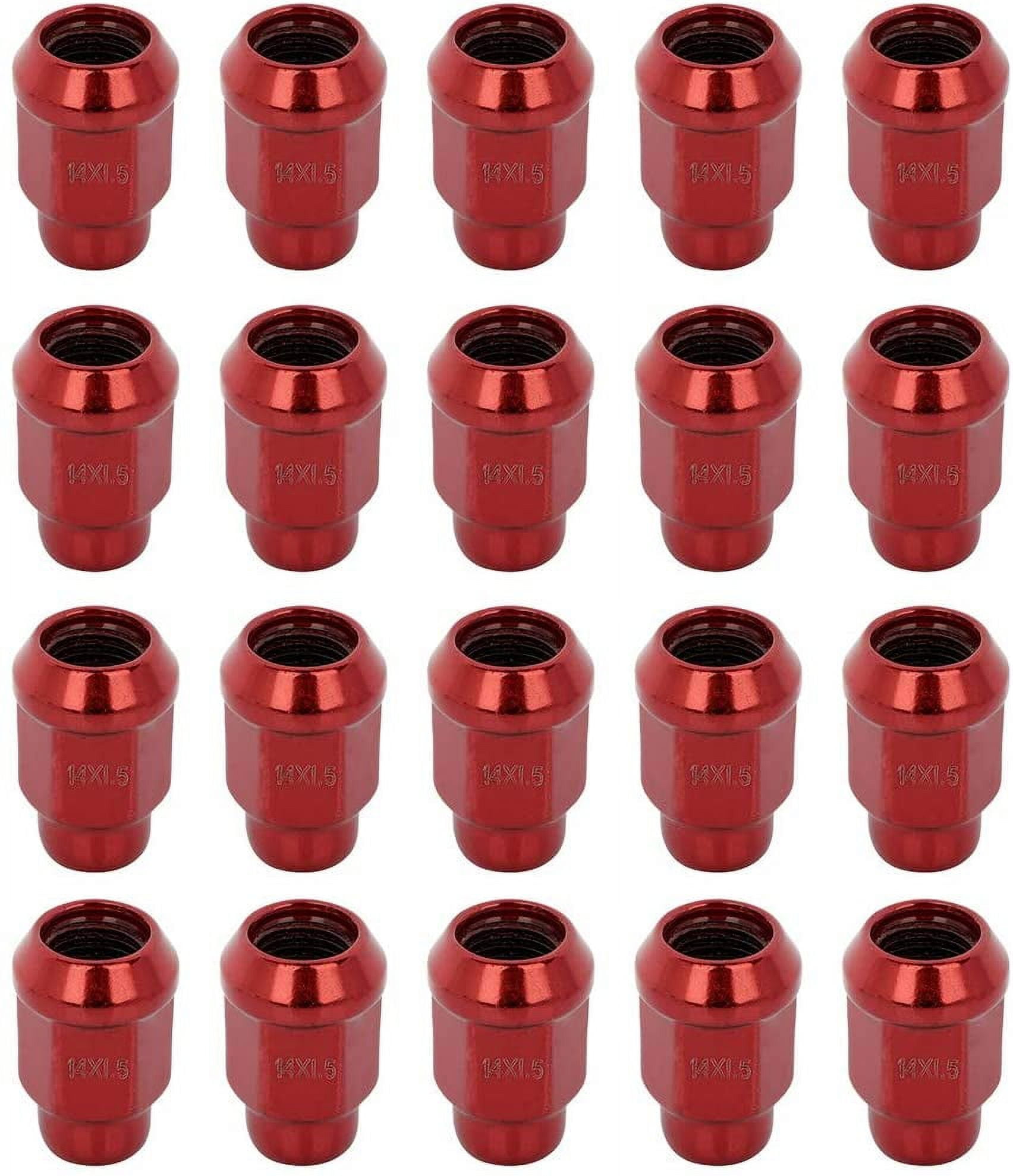 4 Chrome Wheel Lock Lug Nuts With Key - 14x1.5 Thread For Cadillac CTS XTS Acura MDX