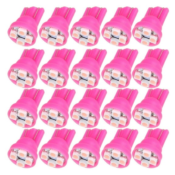 SCITOO 20 x T10 Epistar Festoon LED Pink 6000K Super Bright:4-3528-SMD ets 194 168 W5W 175 2825 161 LED Bulb Fit for Interior Dome Map Trunk Light Error Free