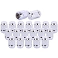 thumbnail image 1 of SCITOO 20PCS Silver Lug Nuts 3/4” Spline for Socket Key Drive Close End, 1.4" Tall, 12x1.5 Thread, Fits for 1989-2015 for Ford for Lincoln for Mercury, 1 of 4