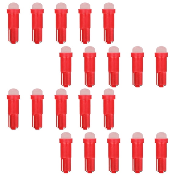 SCITOO 20x Instrument Cluster Dash Panel Lights T5 Red -12V/24V-20MA-8LM