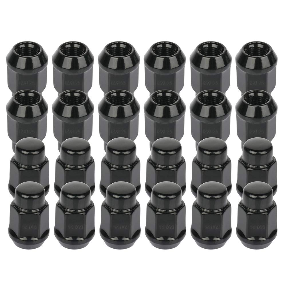 Bullet Lug Nut Single Bullet Style Chrome Lug Nut - 1/2-20 Thread, Bulge Acorn Cone Seat (3/4 Hex) Torque Spec