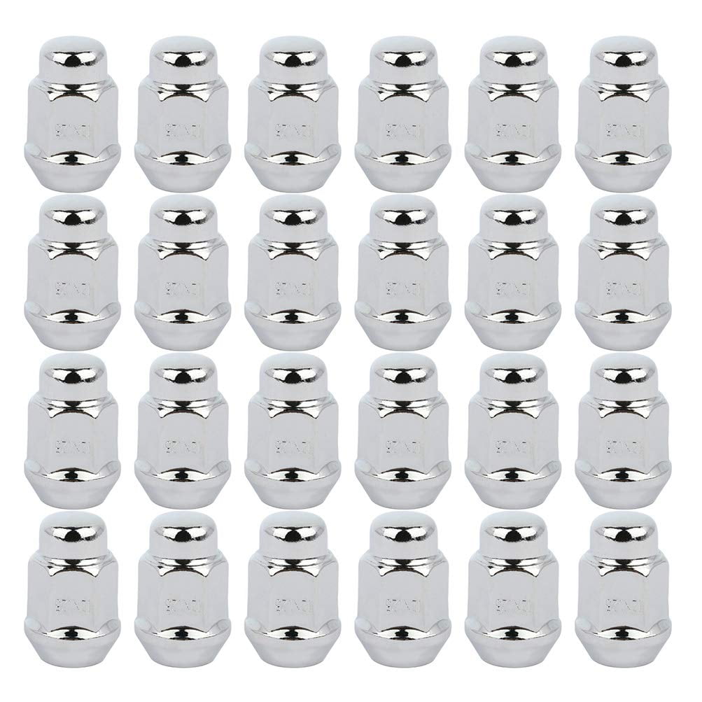 SCITOO 24 PCS Chrome Lug Nuts Spline for 3/4 Drive 12x1.25 Thread Closed End, Fits for Infiniti EX35/FX45/G25/JX35 for Infiniti Q50/QX4/QX56 for Nissan 200sx/GTR/Juke 1969-2016