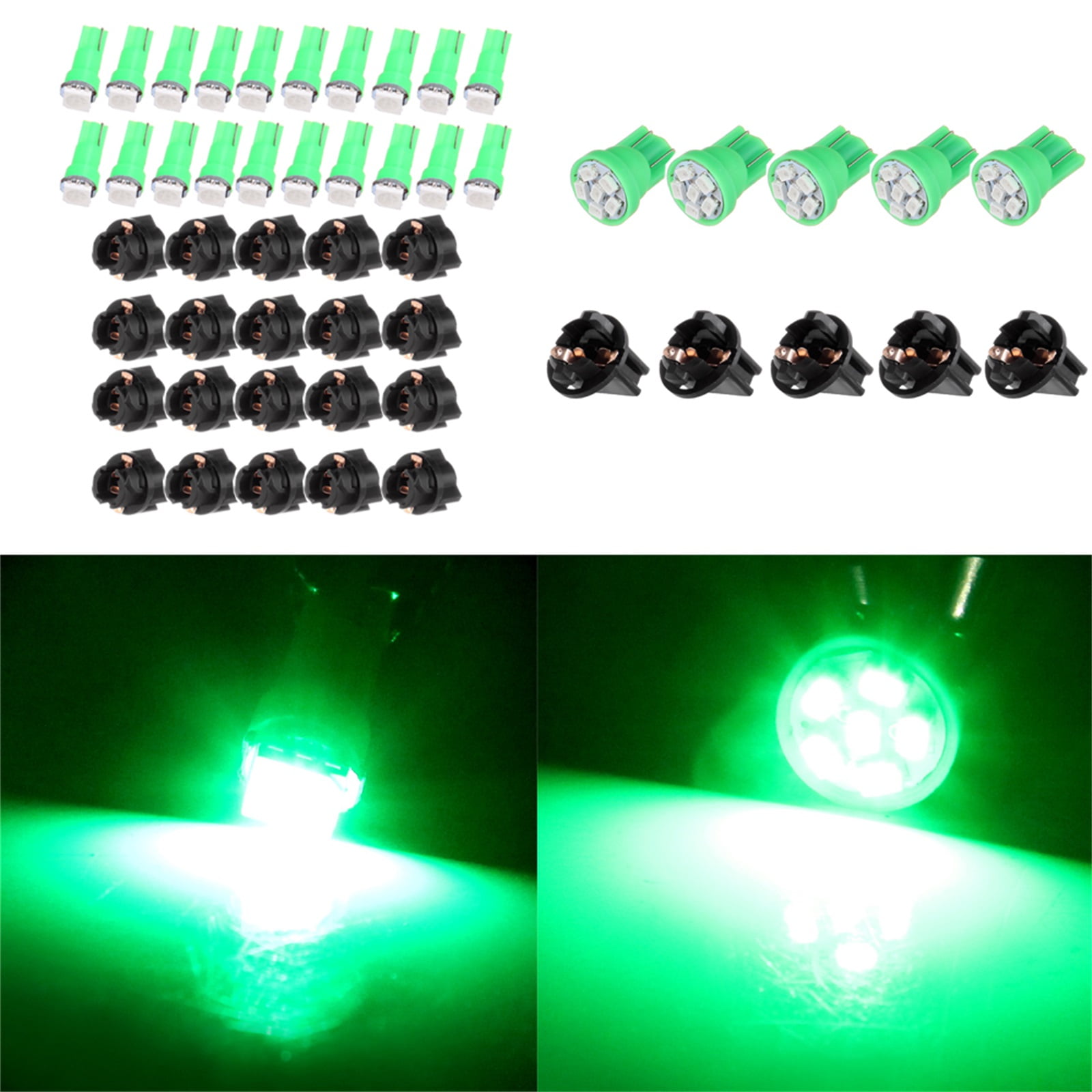 SCITOO 25Pcs T5 74 LED Lights T10 168 LED Lights Instrument Gauge ...