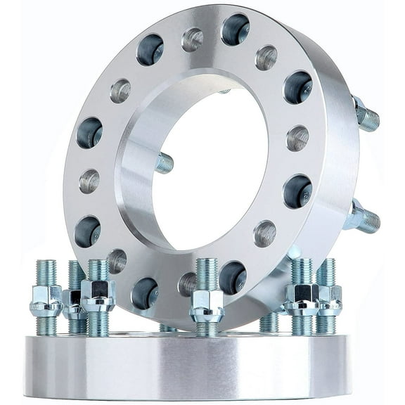SCITOO 2Pcs 8x6.5 to 8x180 Wheel Adapters 1.5 inch Thread Pitch 14x1.5 Hub Bore 117mm 8 Lug Wheel Spacers Fit for Suburban 2500 Silverado 3500 HD Silverado 2500 HD Express 3500 Express 2500