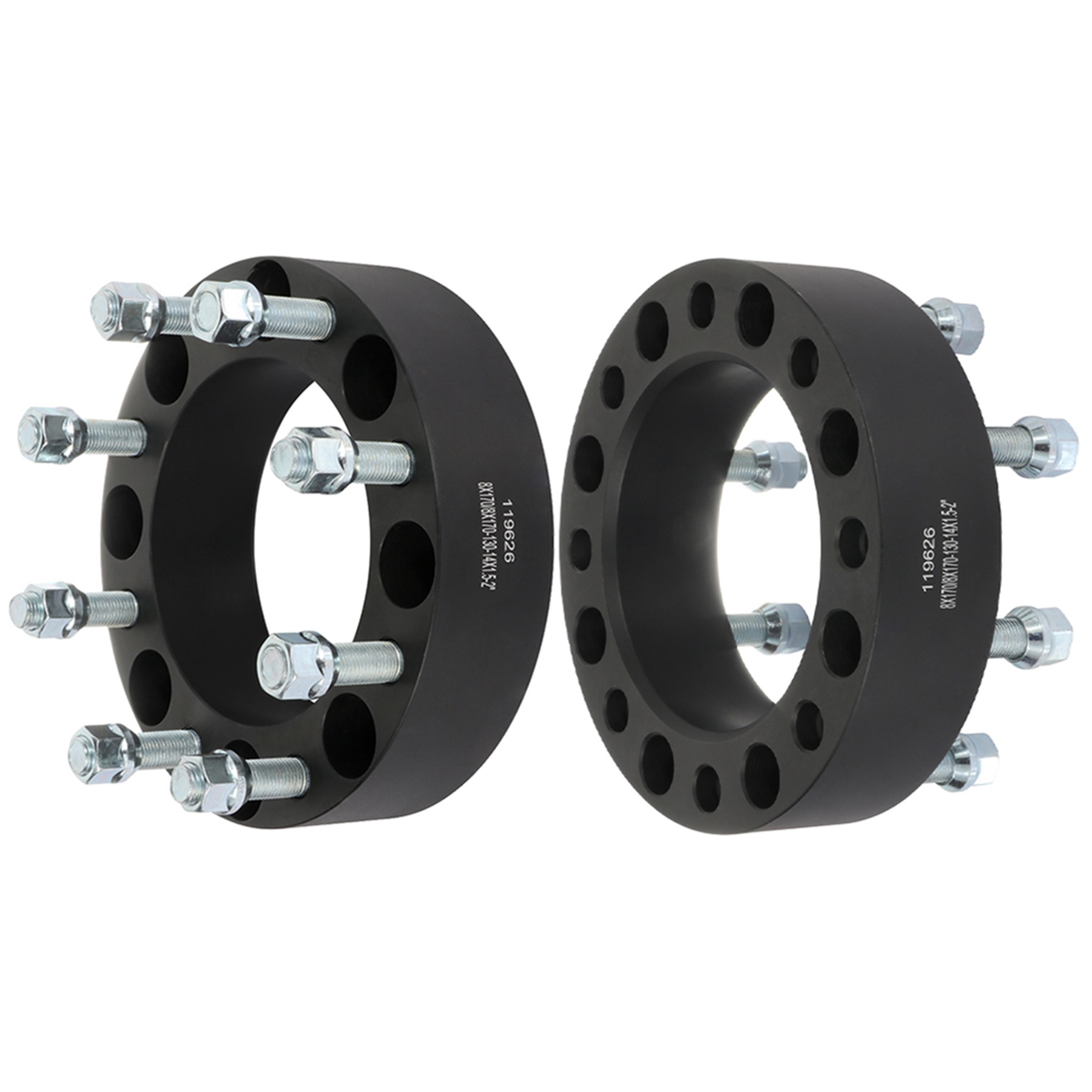2" Wheel Spacers For Ford Super Duty, 8x170 To 8x170, 14x1.5 Studs, 2pcs By LNG