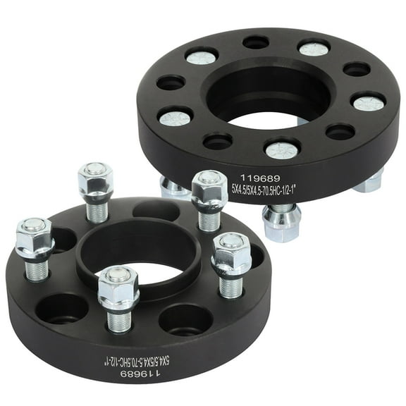 SCITOO 2X 5x4.5 1 inch 5 Lug Wheel Spacers 5x114.3 1/2" Studs 70.5mm Compatible with for F-ord Mustang for F-ord Explorer for F-ord Edge for Mazda B2500 Fits select: 2012-2013 FORD EDGE SEL
