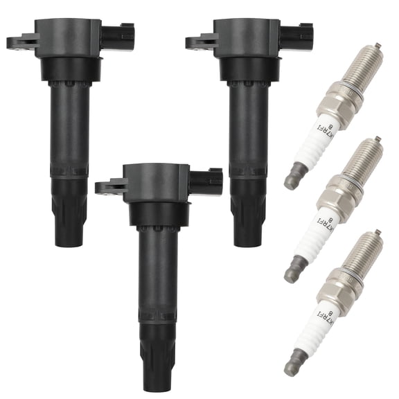 SCITOO 3 ignition coils with 3 iridium Spark Plugs 3 ignition coils with 3 iridium Spark Plugs for Smart Fortwo Electric Fortwo Turbo 2006 2007 2008 2009 2010 2011 2012 2013 2014 2015 1.0L L3 UF681