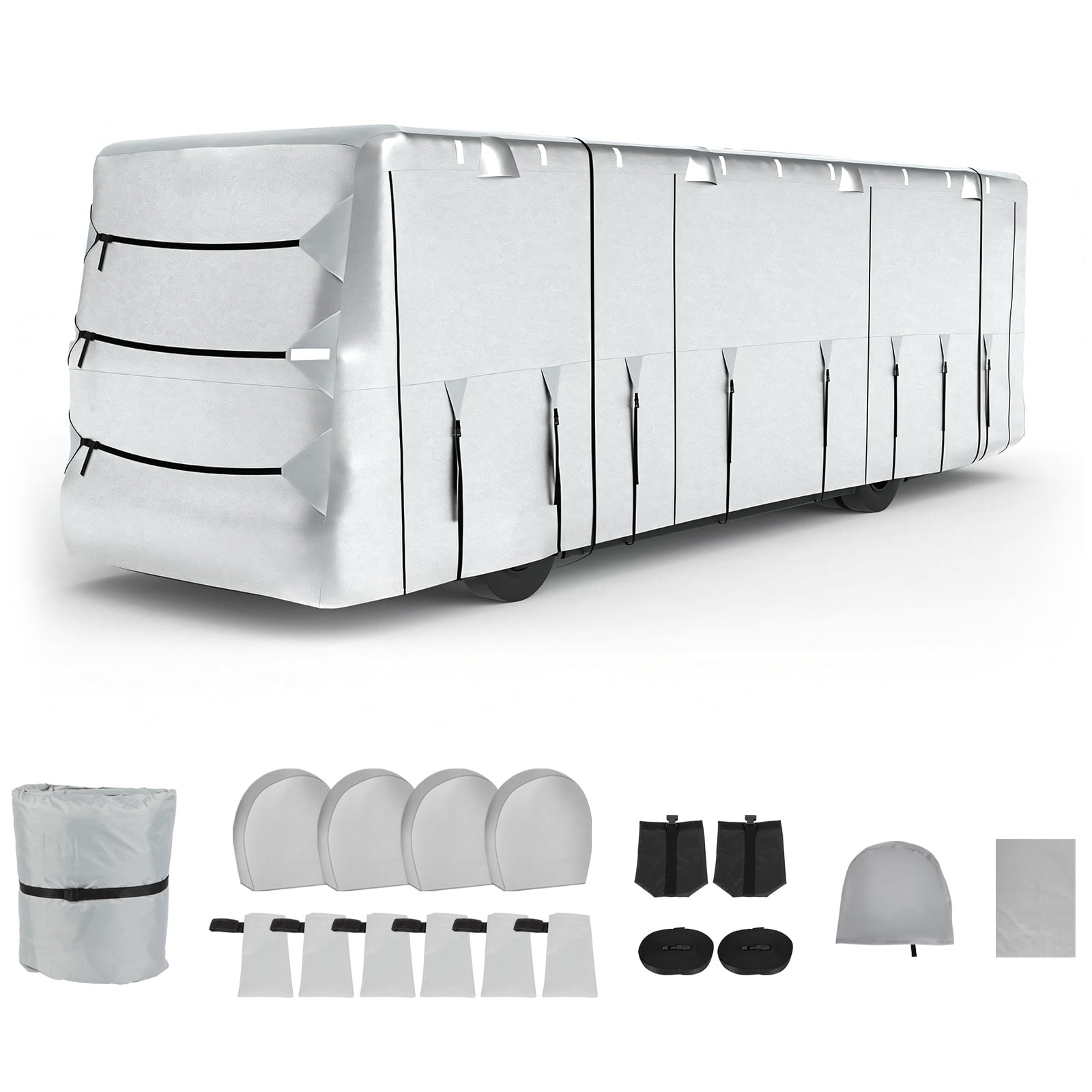 SCITOO 300D Top Oxford Cloth Class A RV Cover 30'-33' with 4 Tire ...
