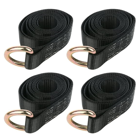 SCITOO 3300 lbs 2 inch x 8 feet Lasso Strap w/ O-Ring Auto Tie Down Rugged Weave Black