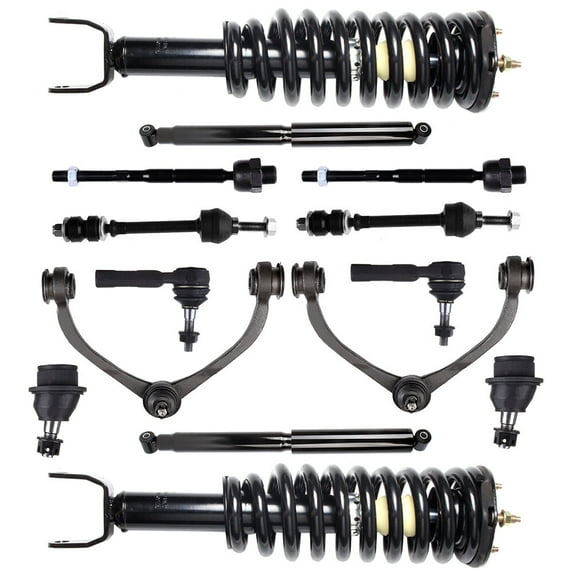 SCITOO 344378 271100 K750263 K620006 Rear shock absorber Front Strut Spring Assembly Stabilizer Bar Link Control Arm and Ball Joint Assembly Ball Joint Tie Rod End Fits 05 06 07 08 09 for Dodge Dakota