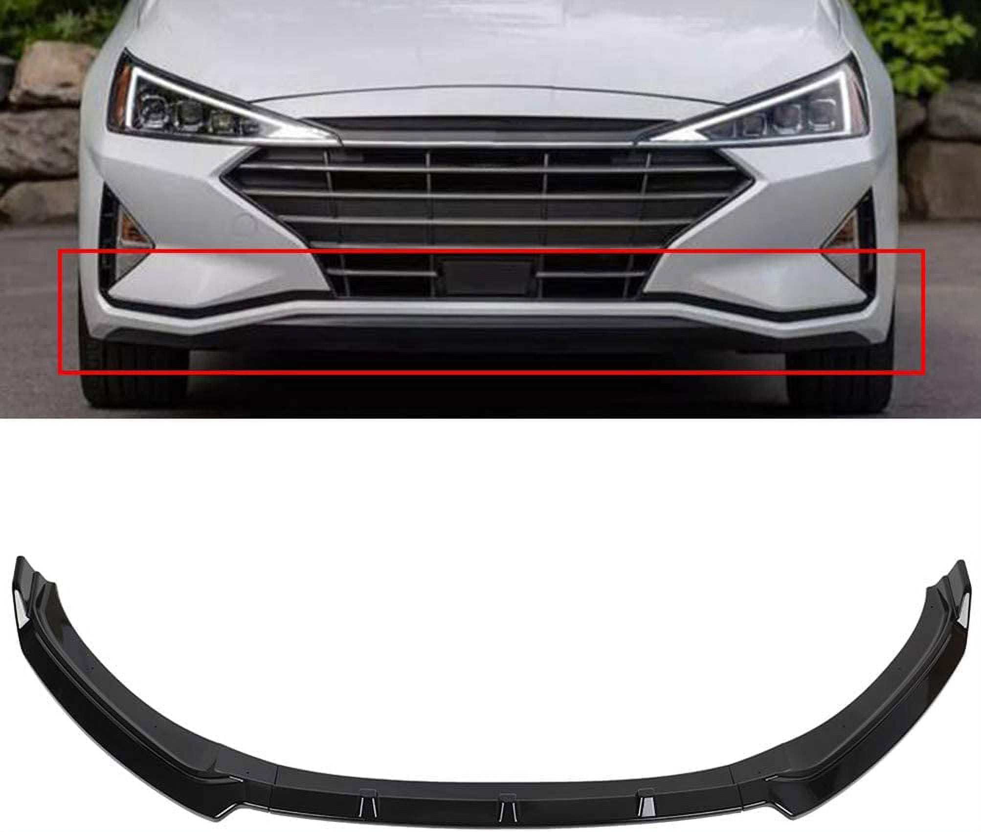 FINDAUTO PP Car Front Lip Body Kits Universal Glossy Carbon Look Front  Bumper Lower Lip Splitter Spoiler
