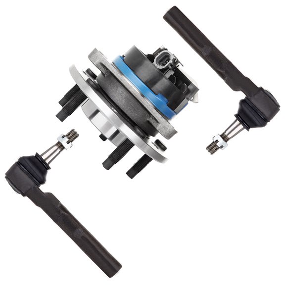 SCITOO 3pcs Front Suspension Kit Wheel Hub Outer Tie Rod End Fit 1997-2003 For Chevy For Malibu 1999-2004 For Oldsmobile Alero 1997-1999 For Oldsmobile Cutlass 1999-2005 For Pontiac Grand Am