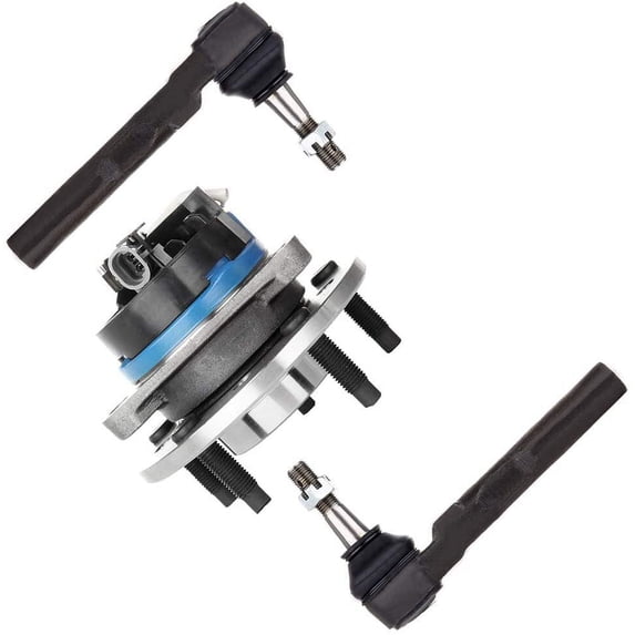 SCITOO 3pcs Suspension Kit 2 Front Outer Tie Rod End 1 Wheel Hub Bearing fit for 1997-2003 for Chevrolet for Malibu for Oldsmobile Alero Cutlass for Pontiac Grand Am