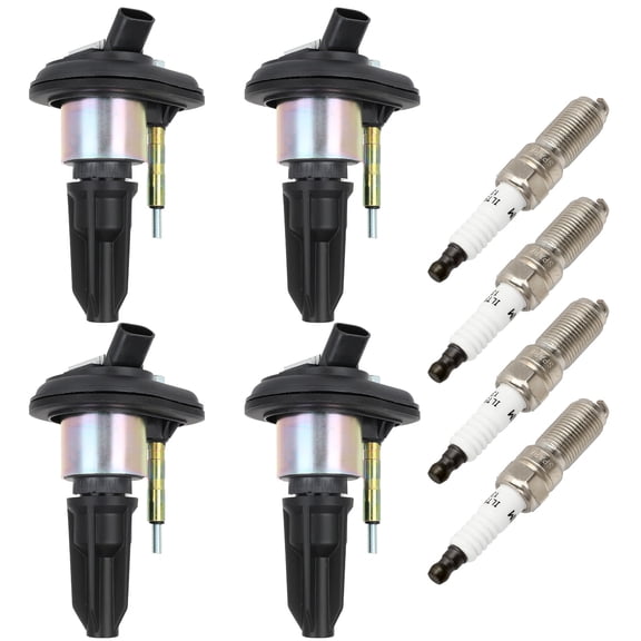 SCITOO 4 ignition coils + 4 iridium Spark Plugs ,for Oldsmobile Bravada 4.2L 2002-2004,for Isuzu i-370 3.7L 2007-2008,for i-350 3.5L 2006 UF303 UF-303 C1395 5c1392