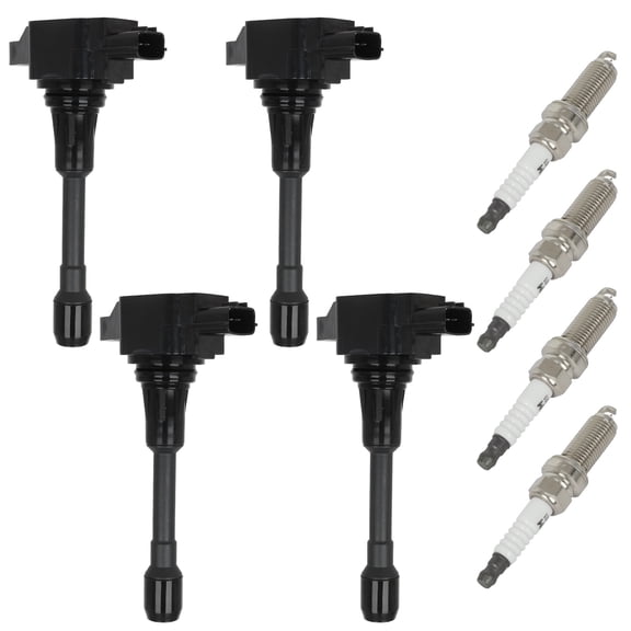 SCITOO 4 ignition coils UF719 with 4 Iridium Spark Plugs for Nissan Versa 2012-2019 1.6L 1.8L Versa Note 2014-2019 1.6L Micra 2015-2019 1.6L
