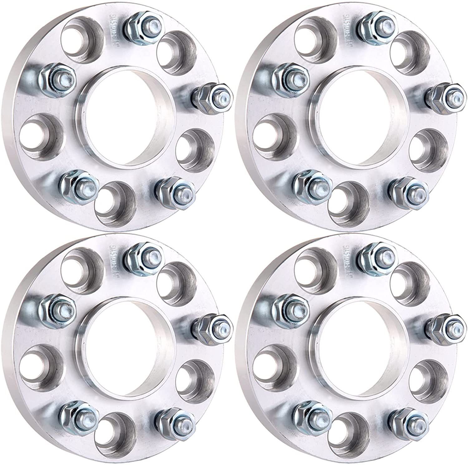 SCITOO 4 pcs 5LUG 1 inch Wheel Spacers Adapters 5x4.5 with 12x1.5 Studs 67.1CB Compatible with SCITOO 4 pcs 5LUG 1 inch Wheel Spacers Adapters 5x4.5 with 12x1.5 Studs 67.1CB Compatible with