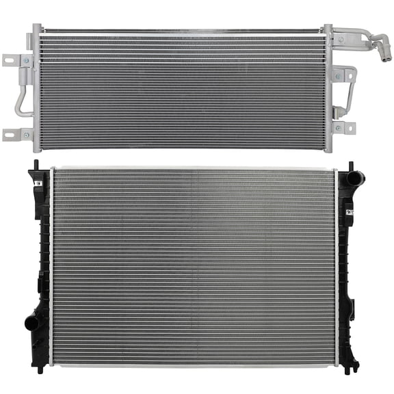 SCITOO 4298 condenser + 13364 radiator Fit 2013-2019 for Ford for Explorer 3.5L