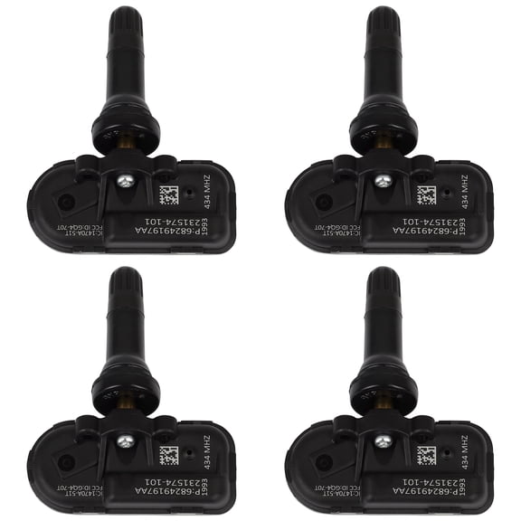 SCITOO 433MHz Tire Pressure Monitoring System TPMS Sensors Compatible with 2014-2018 for Jeep for Cherokee,2014-2017 for Ram for 1500,2014-2017 for Ram for 3500 Replaces 68249197AA,68455823AB 4 Pack