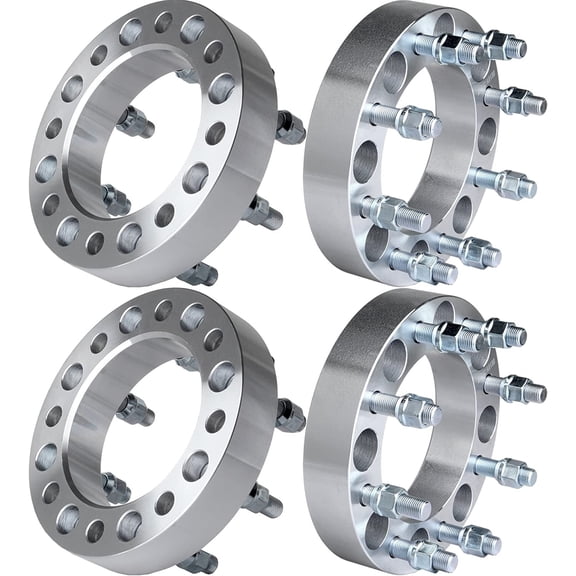 SCITOO 4Pcs 8x6.5 Wheel Spacers 1.5 inch Thread Pitch 9/16 Hub Bore 126.15mm 8 Lug Wheel Spacers Fit for C20 K30 C30 K20 Ram 2500 Ram 3500 for F-250 for F-350 K2500 C2500 K3500 C3500 K25 C25