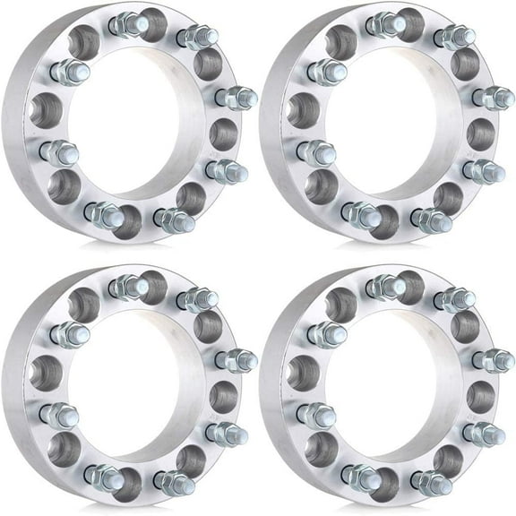 SCITOO 4Pcs 8x6.5 Wheel Spacers 2 inch Thread Pitch 14x1.5 Hub Bore 126.15mm 8 Lug Wheel Spacers Fit for Avalanche Silverado 3500 HD Silverado 2500 HD Express 3500 Express 2500