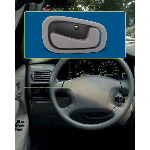 SCITOO 4Pcs Door Handles Grey Interior Right Left Side Front Rear fit for Toyota Corolla 1998-2002