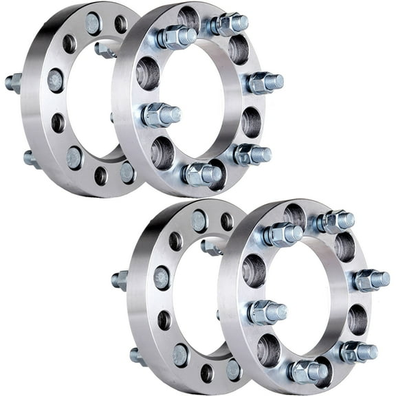 SCITOO 4X 1 Inch Wheel Spacers 6x5.5 to 6x5.5 (6x139.7) 14x1.5 6 Lug Wheel Adapter Compatible with for Silverado 1500 HD Wheel Spacers for Sierra 1500 wheel spacers