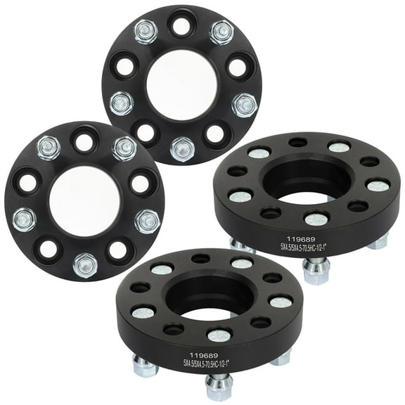 SCITOO 4X 5x4.5 1 inch Wheel Spacers 5 Lug 5x114.3 to x5114.3 1/2" Studs 70.5mm hub Compatible with for F-ord Mustang for F-ord Explorer for F-ord Edge Mazda B2500 Fits select: 2000-2001 FORD RANGER