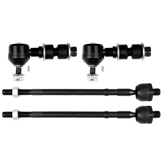 SCITOO 4pcs Front Suspension Kit Inner Tie Rod End Sway Bar End Link Fit 2003-2006 For Mitsubishi Outlander