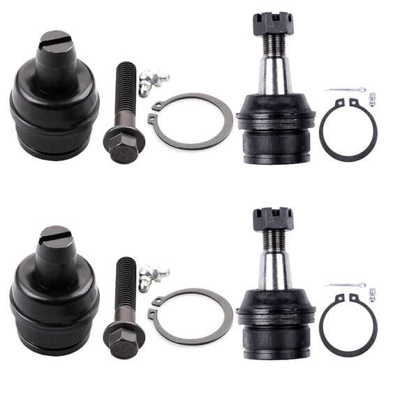 SCITOO 4pcs Front Suspension Kit Lower Ball Joint Upper Ball Joint Fit 2005-2007 For Ford E-150 2005 For Ford E-150 Club Wagon