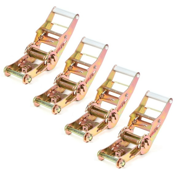 SCITOO 4pcs Ratchet with Handle for Tow Dolly Car Hauler Flat Bed 2in Ratchet Strap Tie Down
