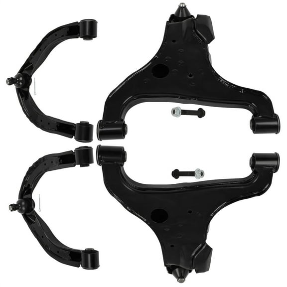 SCITOO 4pcs Suspension Kit For 2004-2015 For Nissan Titan 2005-2015 Armada 2004 Pathfinder Armada 2004-2010 For Infiniti QX56 w/ Suspension Parts Lower Control Arm Upper Control Arm
